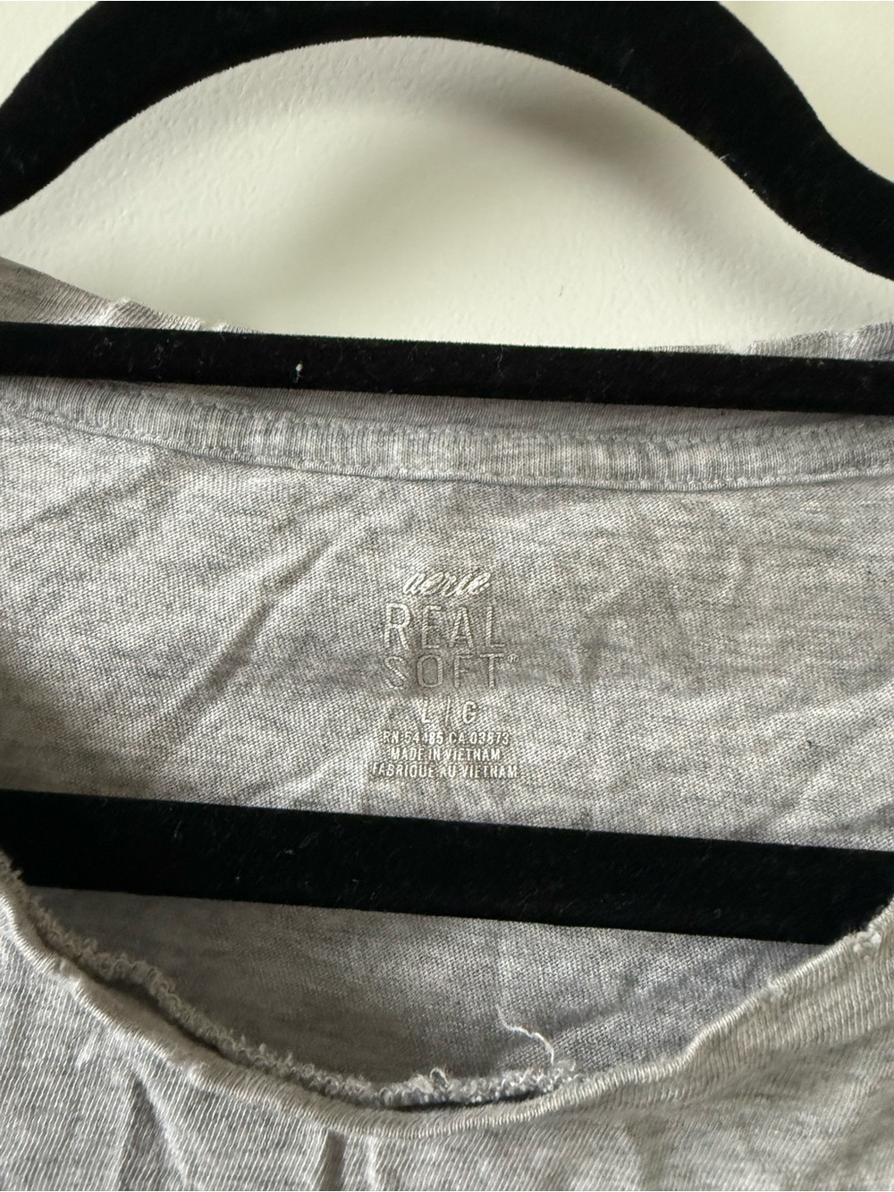 aerie Light Gray Cropped Tee with Pink Star Details - Picture 2 of 5